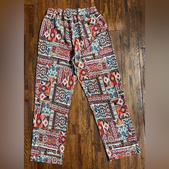 BDG Urban Outfitters Geometric Pull-on Pant in Red / Multicolor in Small - Picture 7 of 8